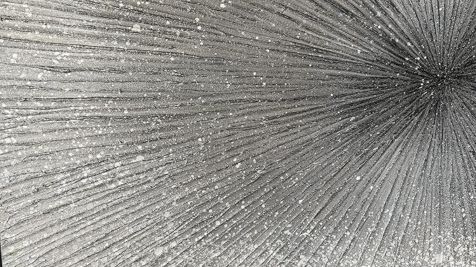 YaSheng Art - 24x48 Inch Abstract Art Oil Paintings on Canvas Thick silver Abstract Artwork Modern Home Decor Canvas Wall Art 24x48inch