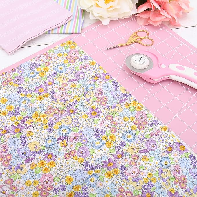 Threadart Exclusive 5 Fat Quarter Bundles - White and Blue Vintage Prints 100% Cotton Fabric - Premium 100% Cotton Quilting Fabric - No Duplicates - Full Size Fat Quarters 18"x21" - White and Blue