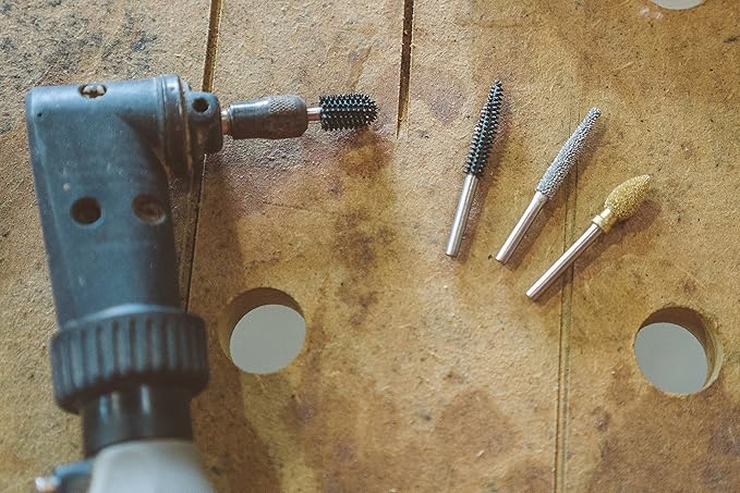 Kutzall Original Taper Rotary Burr, 1⁄8" Shaft, Fine -Wood Carving Bit for Dremel, Foredom, DeWalt, Milwaukee. Abrasive Tungsten Carbide, 1⁄8" (3.1mm) Head Dia. X 7⁄8" (22.2mm) Length, T-18-EG