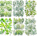 120PCS Green Botanical Leaf Scrapbook Stickers - Aesthetic Plant Leaves, Foliage, Nature Greenery Stickers for Scrapbooking, Journals, Planners, Art Projects