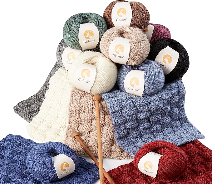 100% Merino Wool Yarn 3-Ply Luxurious and Soft Yarn for Hand Knitting & Crocheting (dark gray, 1Ball)
