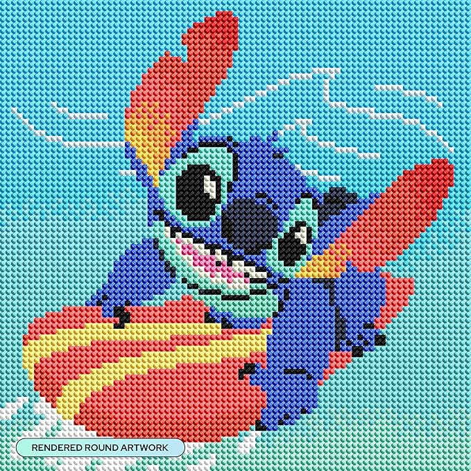DIAMOND ART CLUB Beach Break Diamond Painting Kit, Fun DIY Crafts for Adults, Round Diamond Art Canvas, 9" x 9"