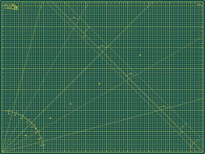 Elan Cutting Mat A0 Green, Extra Large Self Healing Cutting Mat 36 x 48 Inch, 5-Ply Craft Board Green, Hobby Board for Crafts 36x48 Inch