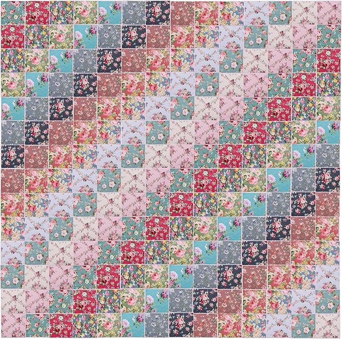 Vintage Floral Charm Packs for Quilting 5 inch - 5x5 Charm Squares Precut Quilting Fabric - 100% Cotton Fabric Squares for Sewing DIY Patchwork (42Pcs) ﻿