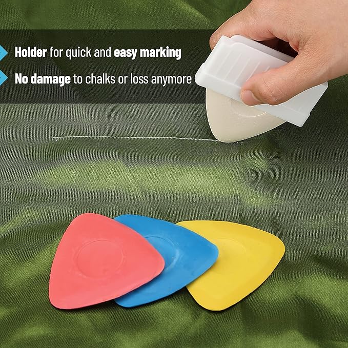 Mr. Pen- Tailors Chalk, 8pcs Tailor Chalk with 2 Holders Set, Washable, Sewing Chalk for Fabric, Fabric Marker, Sewing Supplies