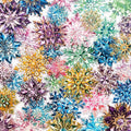 Yoksas Holographic Ice Crystal Snowflake Stickers - 60 Pcs Large Clear Snowflake Stickers for Scrapbooking, Journaling, Planners, Resin Art Supplies
