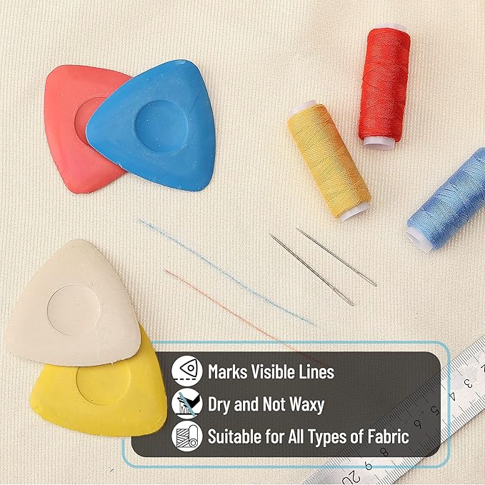 Mr. Pen- Tailors Chalk, 8pcs Tailor Chalk with 2 Holders Set, Washable, Sewing Chalk for Fabric, Fabric Marker, Sewing Supplies
