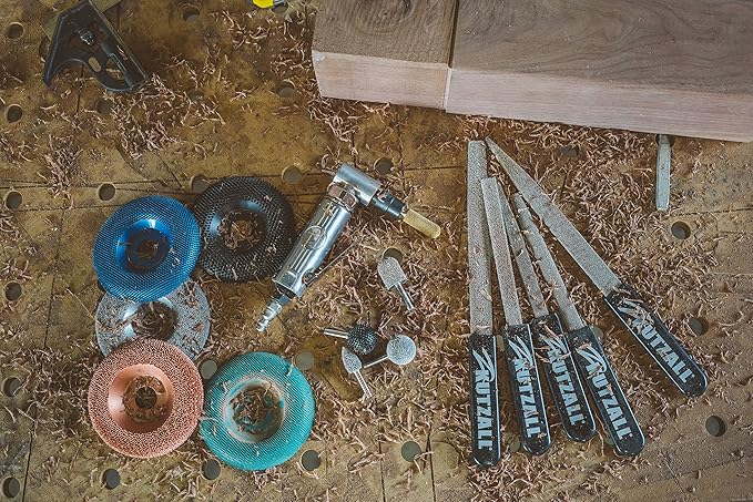 Kutzall Original Sphere Rotary Burr, 1⁄8" Shaft, Fine - Wood Carving Bit for Dremel, Foredom, DeWalt, Milwaukee Tools. Abrasive Tungsten Carbide Coating, 1⁄4" (6.3mm) Head Diameter, S-14-EG