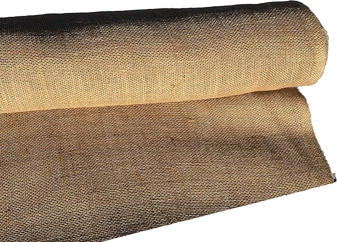 AAYU Burlap Fabric Aisle-Runner 34" by 60 feet Roll | 34 inch x 20 Yards | 10 oz | No Fray | Eco-Friendly, Natural Burlaps Roll | Landscaping Barriers | Gardening | Narrow Aisle Runner (60 feet)