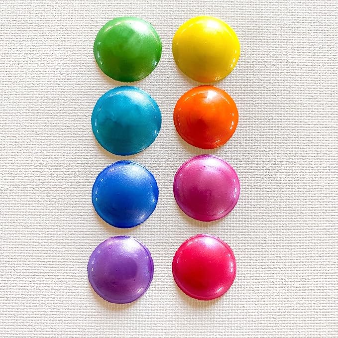 milo Washable Paint | Sparkle Pearlescent Tempera | Set of 8 Colors 8 oz Bottles | Made in the USA | Washable and Non-Toxic Glitter Arts & Crafts Poster Paints for Classroom, School, Project