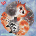 DIAMOND ART CLUB Cat Hugs Diamond Painting Kit, Fun DIY Crafts for Adults, Round Diamond Art Canvas, 9" x 9"