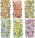 156 Pieces Baroque Art Letter Alphabet Sticker Set – Decorative Vintage Clear Font Aesthetic ABC Stickers for Scrapbooking, Journals, Resin Art Supplies