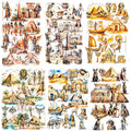 90PCS Ancient Egypt History Stickers – Waterproof Transparent Vintage Egyptian Mythology Scrapbook Stickers for Journaling,Planner,DIY Resin Crafts,Laptop,Phone Case,Decorative Aesthetic Art Decals