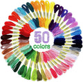 ATDAWN Rainbow Color Embroidery, Cross Stitch Threads, Bracelets, Crafts Floss, 50 Count