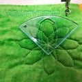 HONEYSEW Free Motion Quilting Template Sewing Ruler Templates for Most of Domestic Sewing Machine (#2 Fan Crystal)