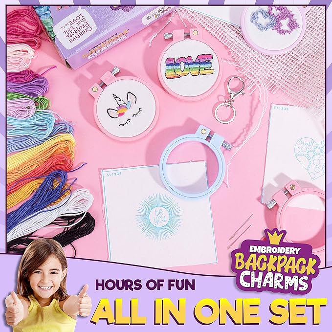 5 Stamped Embroidery kit With Embroidery Patterns. Embroidery Kit For Beginners, Needlepoint Kits For Beginners. Best Beginner Embroidery Kit For Kids Embroidery Starter Kit Cross Stitch Kits